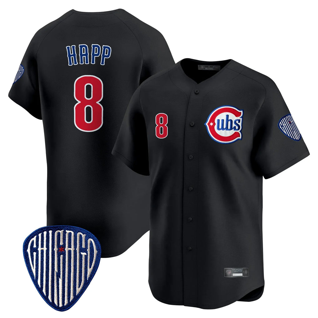 Davalo C.Cubs #8 Ian Happ Player Black Vapor Premier Limited Home Stitched Jerseys