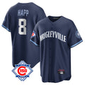 Davalo C.Cubs #8 Ian Happ Player Navy 150th Anniversary City Connect Home Game Stitched Jerseys