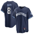 Davalo C.Cubs #8 Ian Happ Player Navy City Connect Home Game Stitched Jerseys