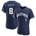 Davalo C.Cubs #8 Ian Happ Player Navy City Connect Limited Elite Home Stitched Jerseys