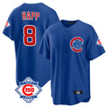 Davalo C.Cubs #8 Ian Happ Player Royal 150th Anniversary Home Game Stitched Jerseys