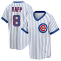 Davalo C.Cubs #8 Ian Happ Player White T-shirt Cooperstown Collection Limited Stitched Jerseys