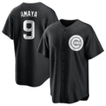 Davalo C.Cubs #9 Miguel Amaya Player Black Game Stitched Jerseys