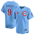 Davalo C.Cubs #9 Miguel Amaya Player Light Blue Limited Home Stitched Jerseys