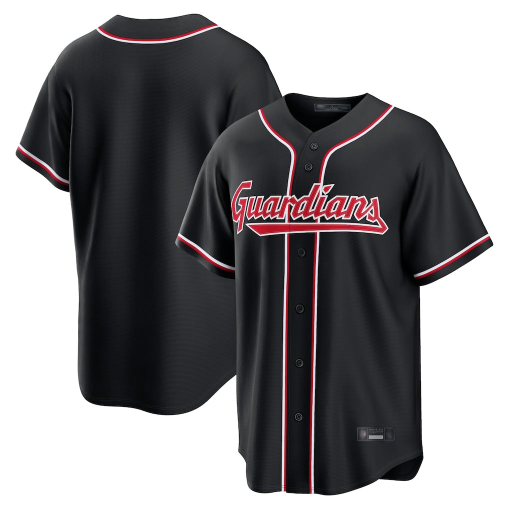 Davalo C.Guardians Black Fashion Out Home Game Blank Player Stitched Jerseys