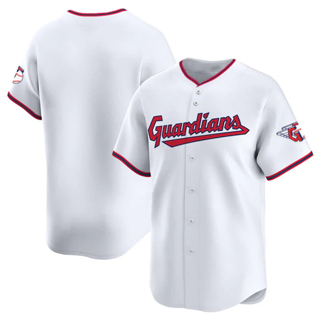 Davalo C.Guardians White Limited Home Blank Player Stitched Jerseys