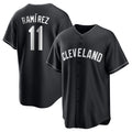 Davalo C.Guardians #11 Jose Ramirez Player Black Home Game Stitched Jerseys