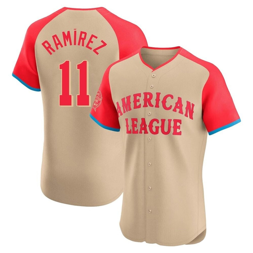 Davalo C.Guardians #11 Jose Ramirez Player Cream American League All-Star Limited Elite Home Stitched Jerseys