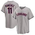 Davalo C.Guardians #11 Jose Ramirez Player Gray Game Home Stitched Jerseys