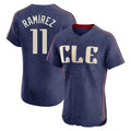 Davalo C.Guardians #11 Jose Ramirez Player Navy City Connect Limited Elite Home Stitched Jerseys