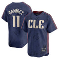Davalo C.Guardians #11 Jose Ramirez Player Navy City Connect Limited Home Stitched Jerseys