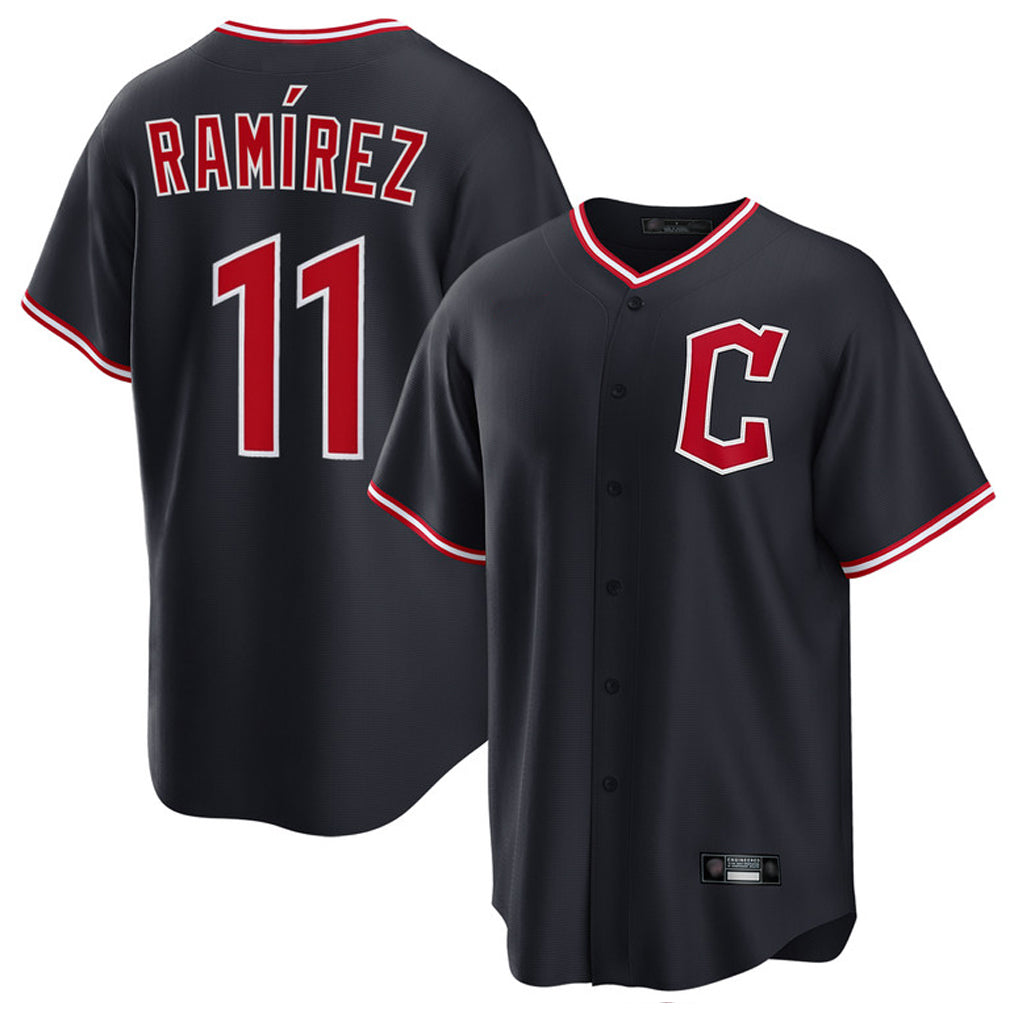 Davalo C.Guardians #11 Jose Ramirez Player Navy Home Game Stitched Jerseys