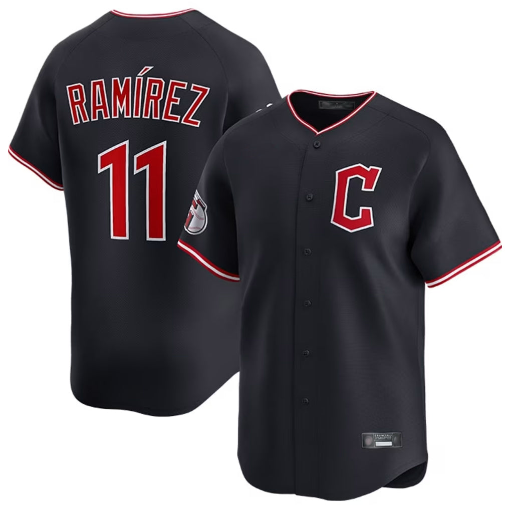 Davalo C.Guardians #11 Jose Ramirez Player Navy Limited Home Stitched Jerseys