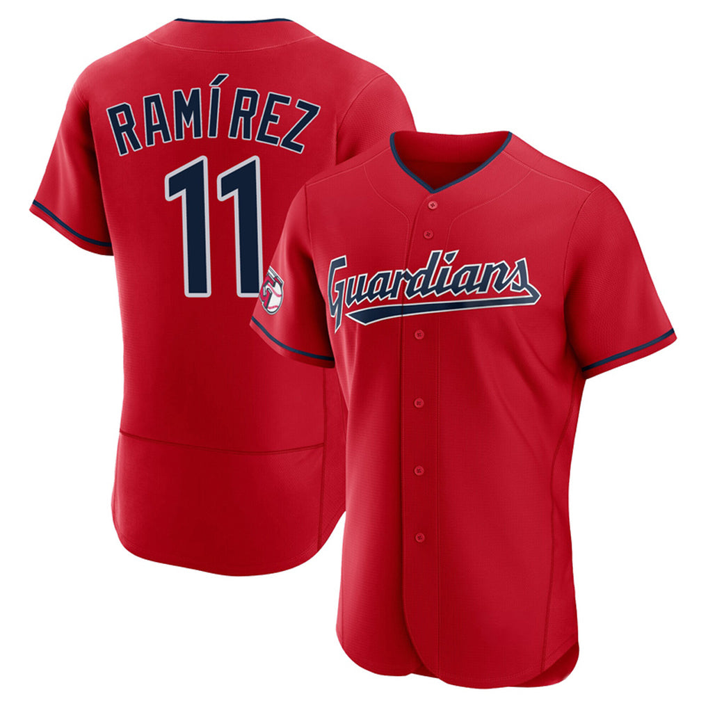 Davalo C.Guardians #11 Jose Ramirez Player Red Limited Elite Home Stitched Jerseys