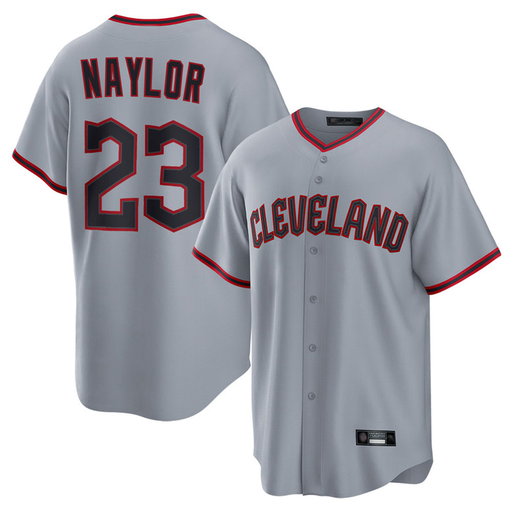 Davalo C.Guardians #23 Bo Naylor Player Gray Home Game Stitched Jerseys