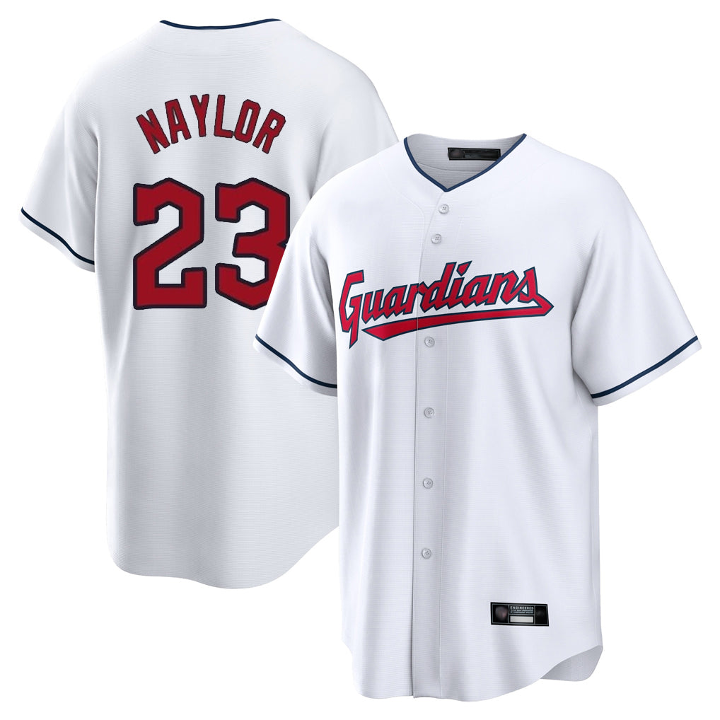 Davalo C.Guardians #23 Bo Naylor Player White Home Game Stitched Jerseys