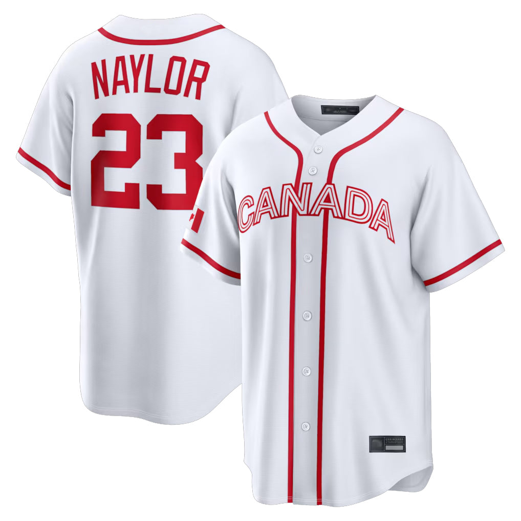 Davalo C.Guardians #23 Bo Naylor Player White World Classic Home Game Stitched Jerseys