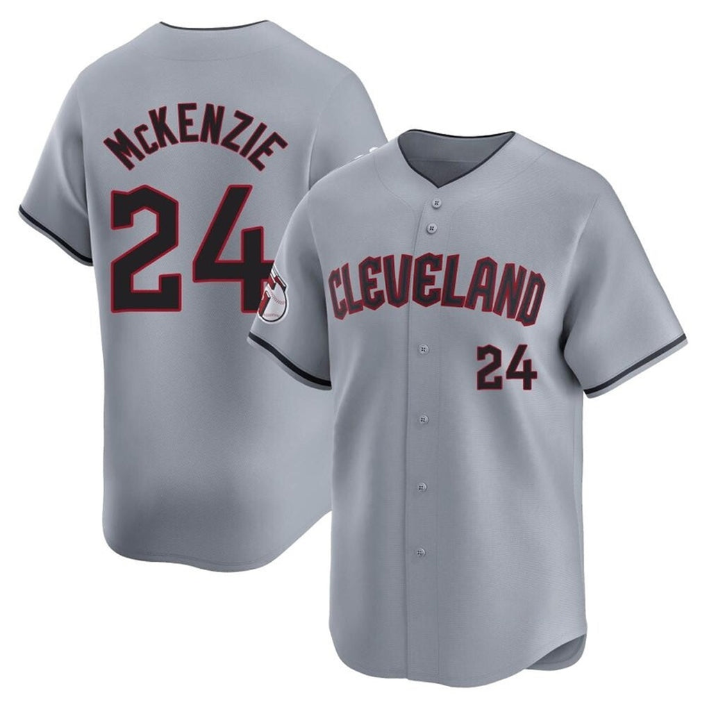 Davalo C.Guardians #24 Triston McKenzie Player Gray Road Limited Home Stitched Jerseys