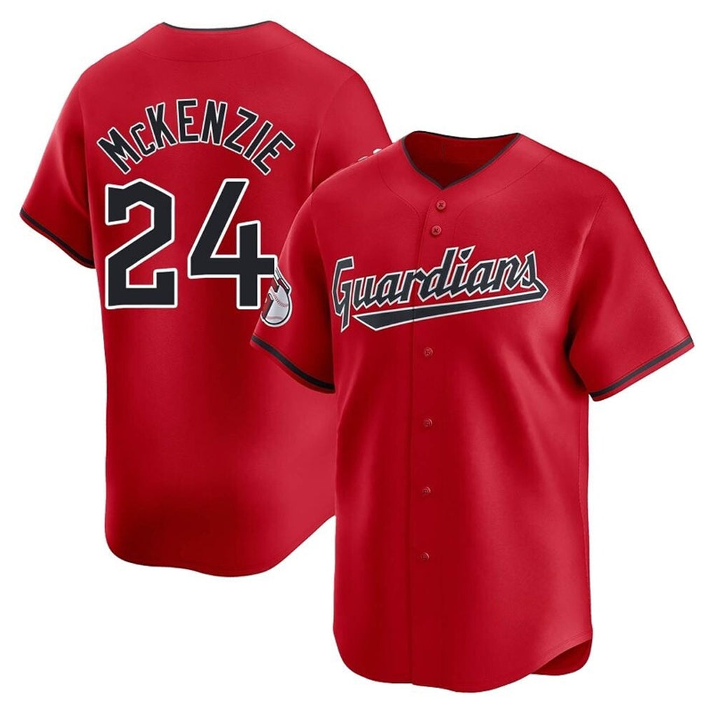Davalo C.Guardians #24 Triston McKenzie Player Red Limited Home Stitched Jerseys