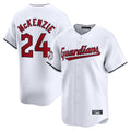 Davalo C.Guardians #24 Triston McKenzie Player White Limited Home Stitched Jerseys