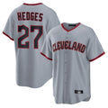 Davalo C.Guardians #27 Austin Hedges Player Gray Home Game Stitched Jerseys