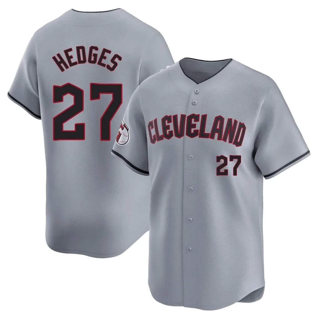 Davalo C.Guardians #27 Austin Hedges Player Gray Road Limited Home Stitched Jerseys