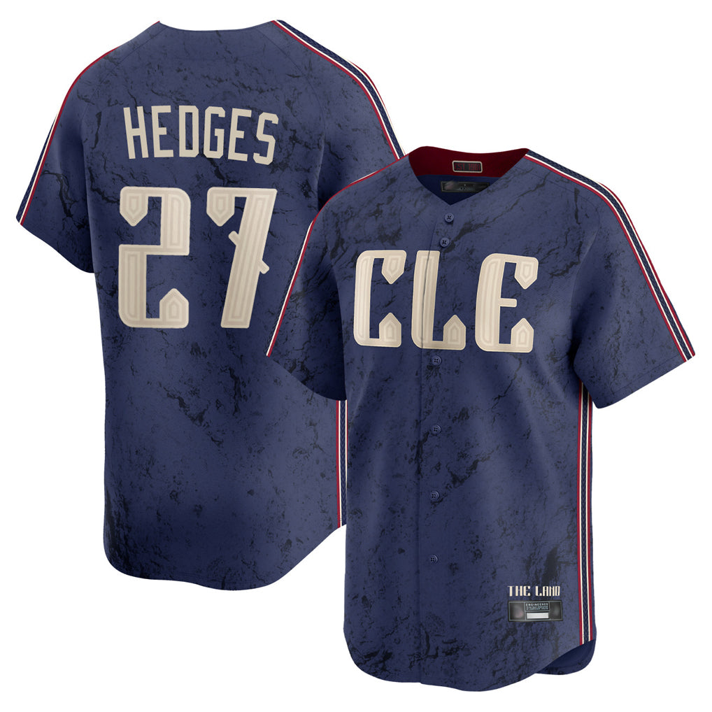 Davalo C.Guardians #27 Austin Hedges Player Navy City Connect Limited Home Stitched Jerseys