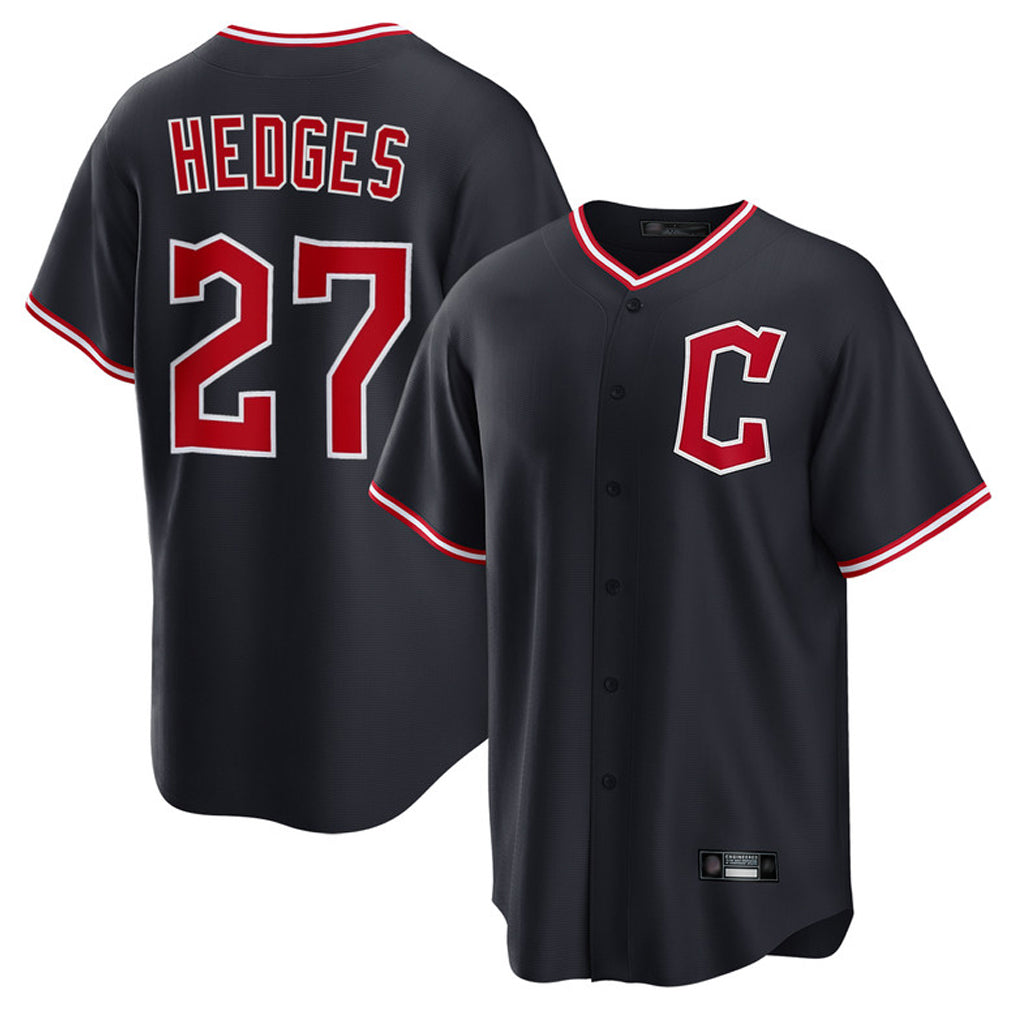 Davalo C.Guardians #27 Austin Hedges Player Navy Game Home Stitched Jerseys