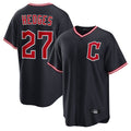 Davalo C.Guardians #27 Austin Hedges Player Navy Game Home Stitched Jerseys