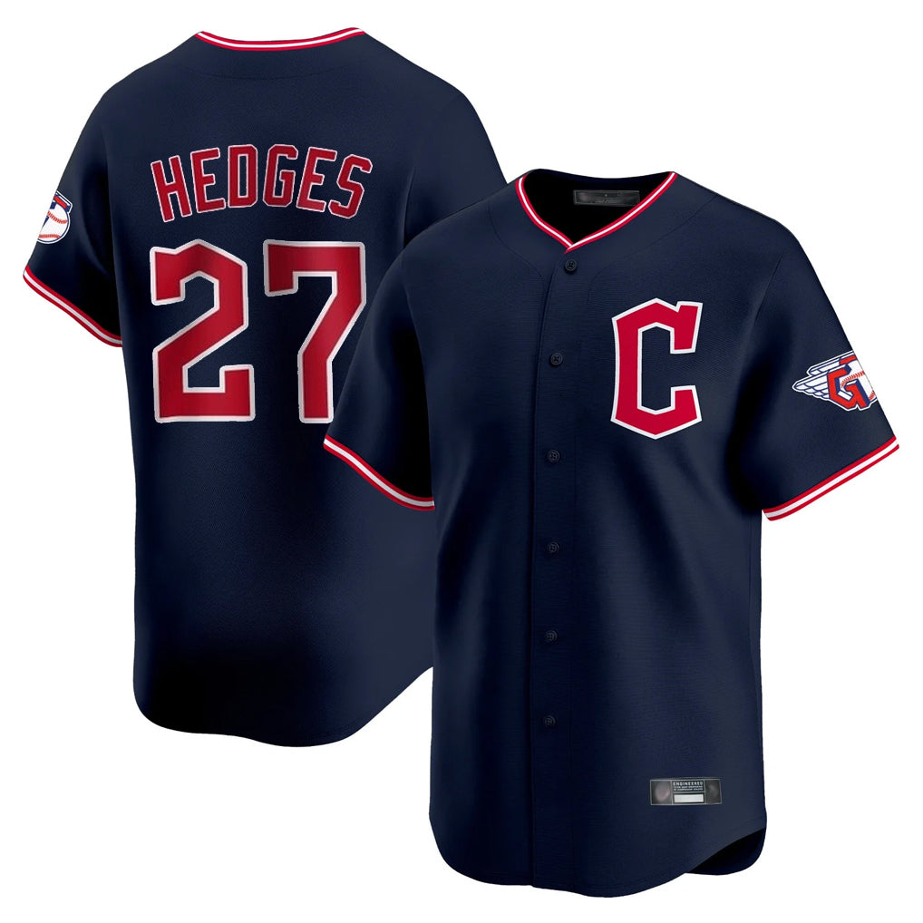 Davalo C.Guardians #27 Austin Hedges Player Navy Limited Home Stitched Jerseys