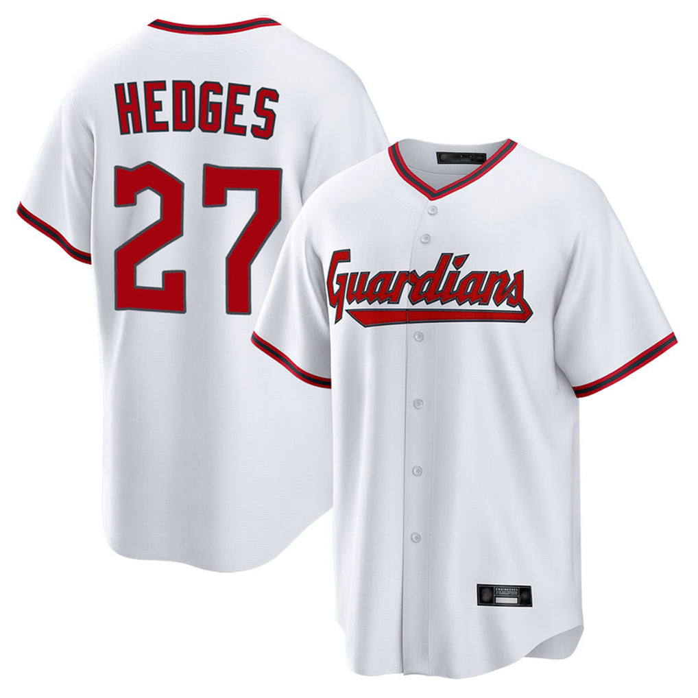 Davalo C.Guardians #27 Austin Hedges Player White Game Home Stitched Jerseys