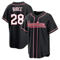 Davalo C.Guardians #28 Tanner Bibee Player Black Fashion Out Home Game Stitched Jerseys