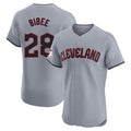 Davalo C.Guardians #28 Tanner Bibee Player Gray Road Limited Elite Home Stitched Jerseys