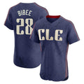 Davalo C.Guardians #28 Tanner Bibee Player Navy City Connect Limited Elite Home Stitched Jerseys