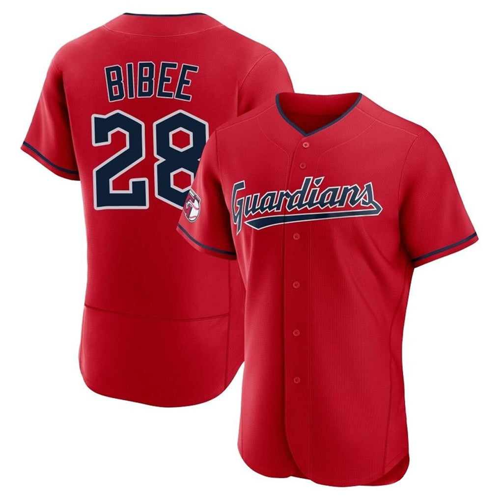 Davalo C.Guardians #28 Tanner Bibee Player Red Limited Elite Home Stitched Jerseys
