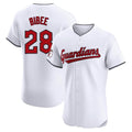Davalo C.Guardians #28 Tanner Bibee Player White Limited Elite Home Stitched Jerseys
