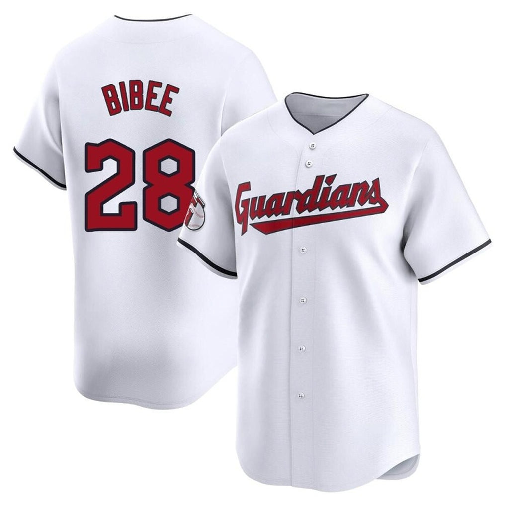 Davalo C.Guardians #28 Tanner Bibee Player White Limited Home Stitched Jerseys