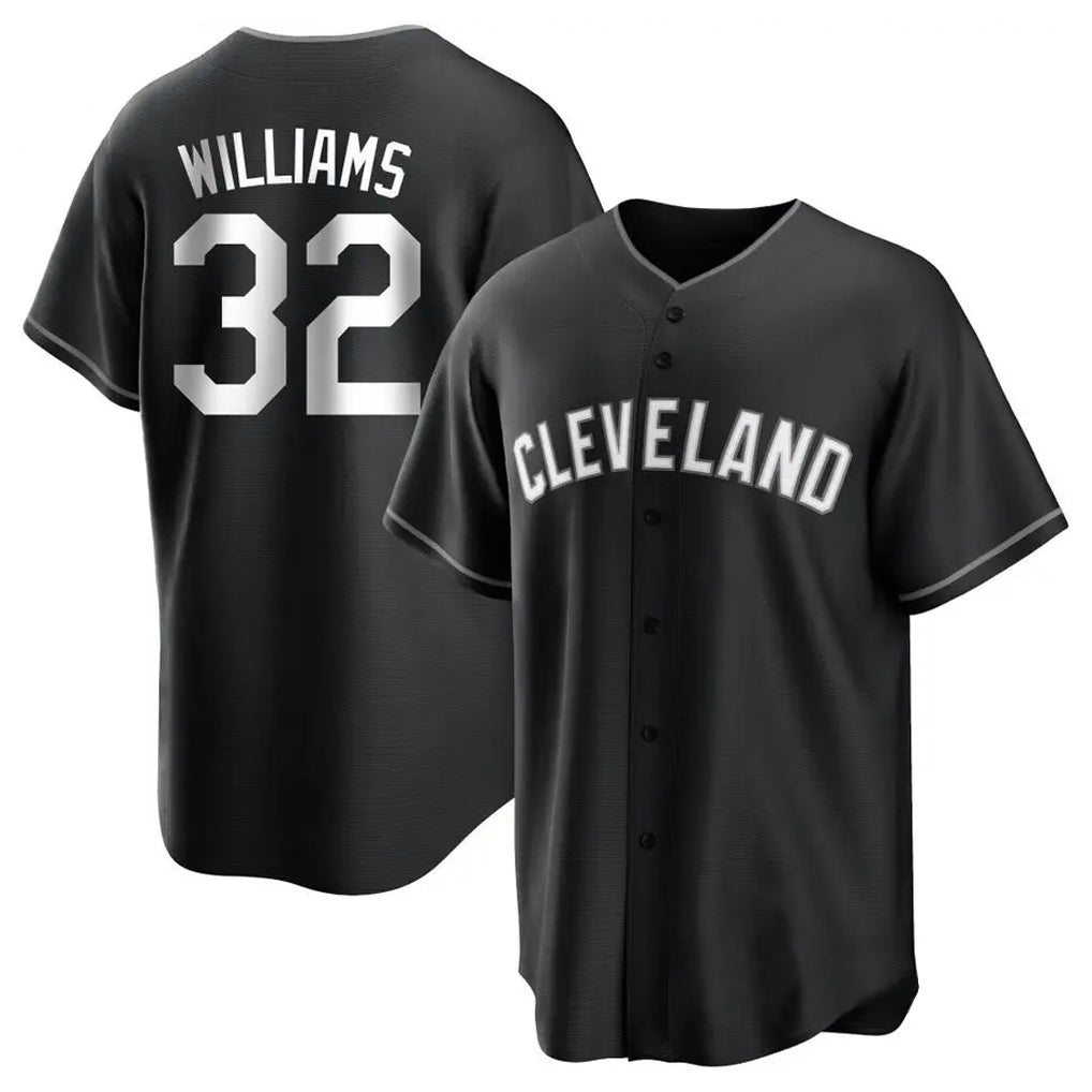 Davalo C.Guardians #32 Gavin Williams Player Black Home Game Stitched Jerseys