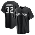 Davalo C.Guardians #32 Gavin Williams Player Black Home Game Stitched Jerseys