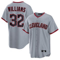 Davalo C.Guardians #32 Gavin Williams Player Gray Home Game Stitched Jerseys