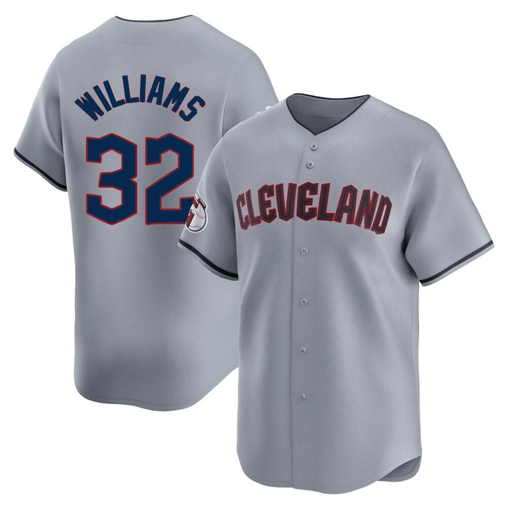 Davalo C.Guardians #32 Gavin Williams Player Gray Road Limited Home Stitched Jerseys