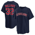 Davalo C.Guardians #32 Gavin Williams Player Navy Game Home Stitched Jerseys