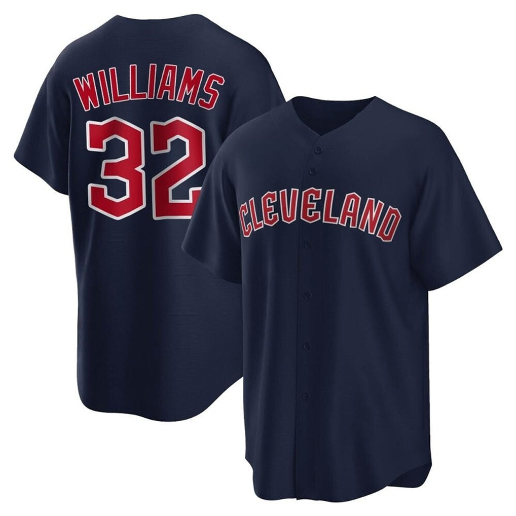 Davalo C.Guardians #32 Gavin Williams Player Navy Game Home Stitched Jerseys