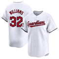 Davalo C.Guardians #32 Gavin Williams Player White Limited Home Stitched Jerseys