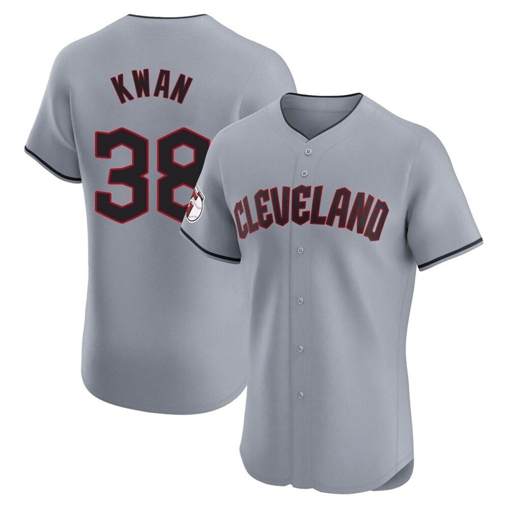 Davalo C.Guardians #38 Steven Kwan Player Gray Road Limited Elite Home Stitched Jerseys
