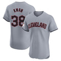 Davalo C.Guardians #38 Steven Kwan Player Gray Road Limited Elite Home Stitched Jerseys