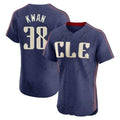 Davalo C.Guardians #38 Steven Kwan Player Navy City Connect Limited Elite Home Stitched Jerseys