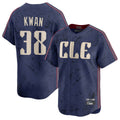 Davalo C.Guardians #38 Steven Kwan Player Navy City Connect Limited Home Stitched Jerseys