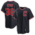 Davalo C.Guardians #38 Steven Kwan Player Navy Home Game Stitched Jerseys