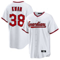 Davalo C.Guardians #38 Steven Kwan Player White Game Home Stitched Jerseys
